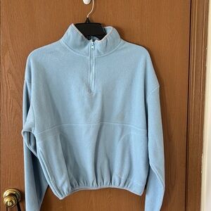 Light Blue Women's Half-Zip Sweater